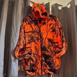 Fluorescent orange hunting sweatshirt